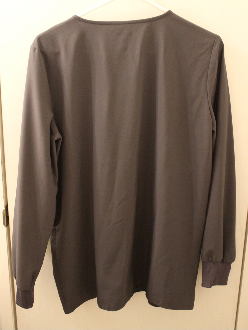 ScrubStar Women’s Snap Front Warm-Up Scrub Jacket in Pewter - Picture 2 of 4